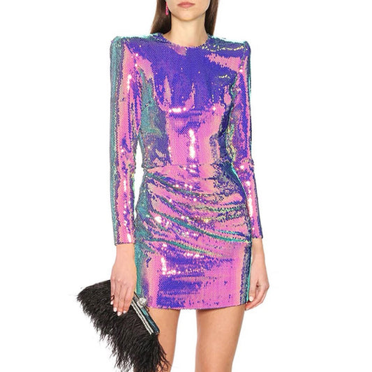 New Sequined Shiny Elegant Dress