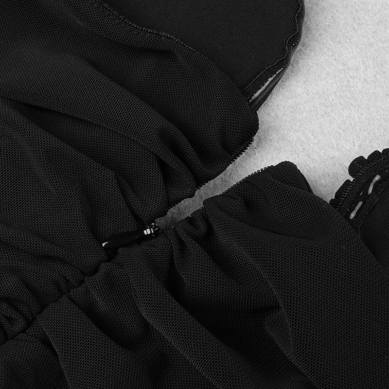Solid color wrap breast dress