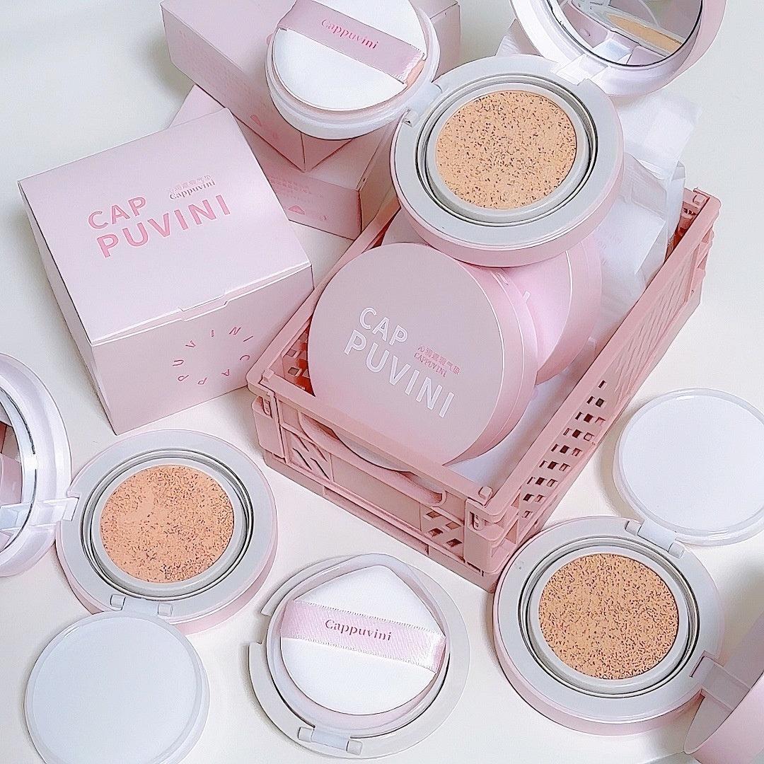 Cappuvini Moisturizing Concealer Makeup Air Cushion Concealer Matte Nude Color Makeup Girlish Style Student Domestic Goods