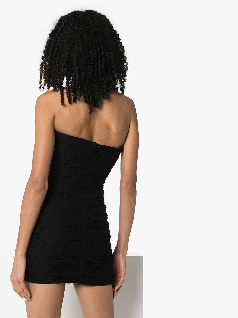 Solid color wrap breast dress
