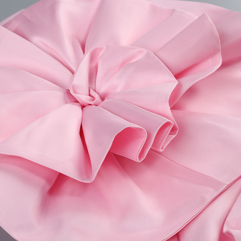 High-end Women's Back Strap Flower Dress