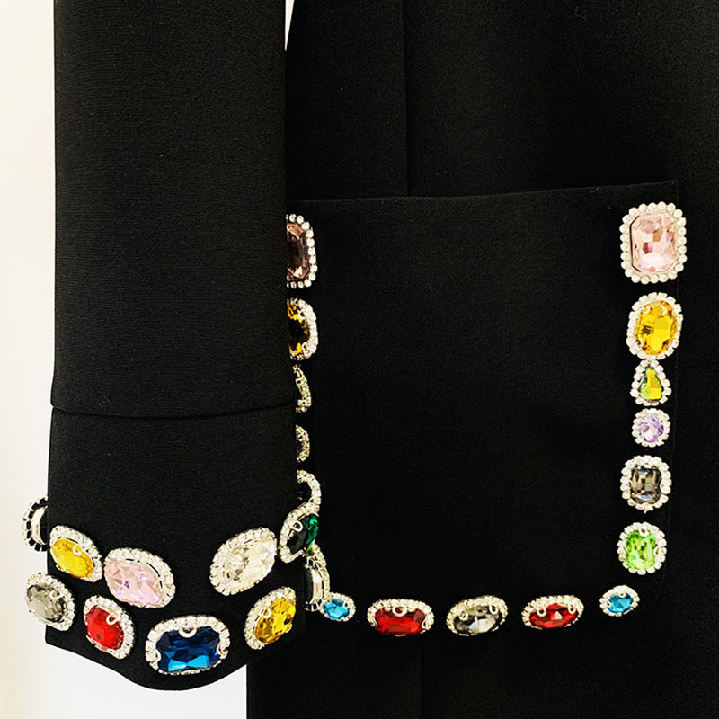 Gemstone Diamond Long Sleeve Dress