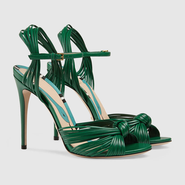 High-heeled Sandals Thin Strap Braided Fish Mouth Toe Women's Shoes
