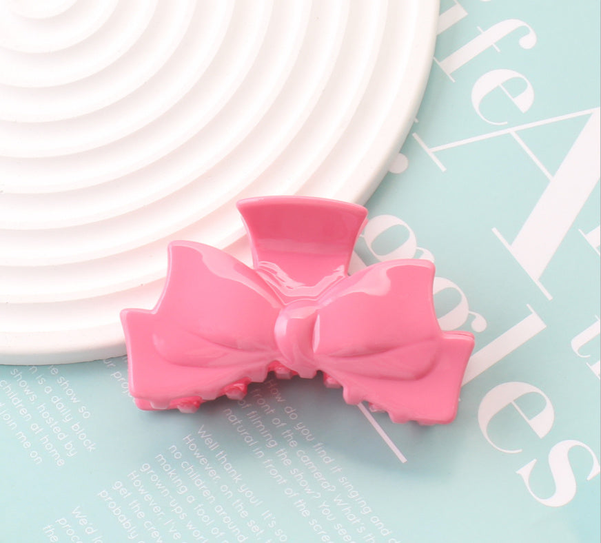 New Acetate Grip Sweet Bow Shark Clip Hair Accessories Large Updo Hair Claw Headdress Clip