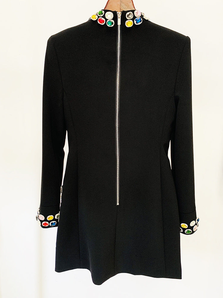 Gemstone Diamond Long Sleeve Dress