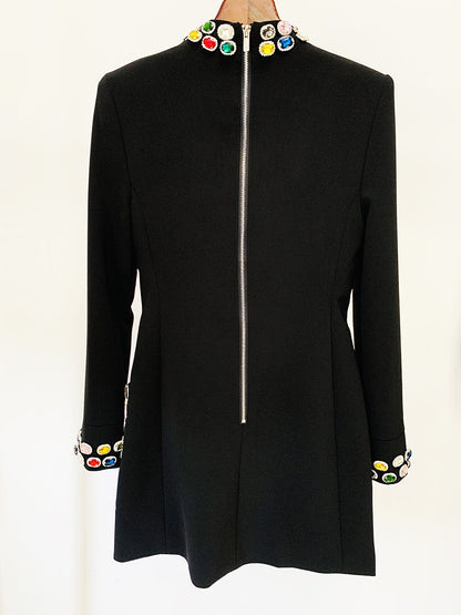 Gemstone Diamond Long Sleeve Dress