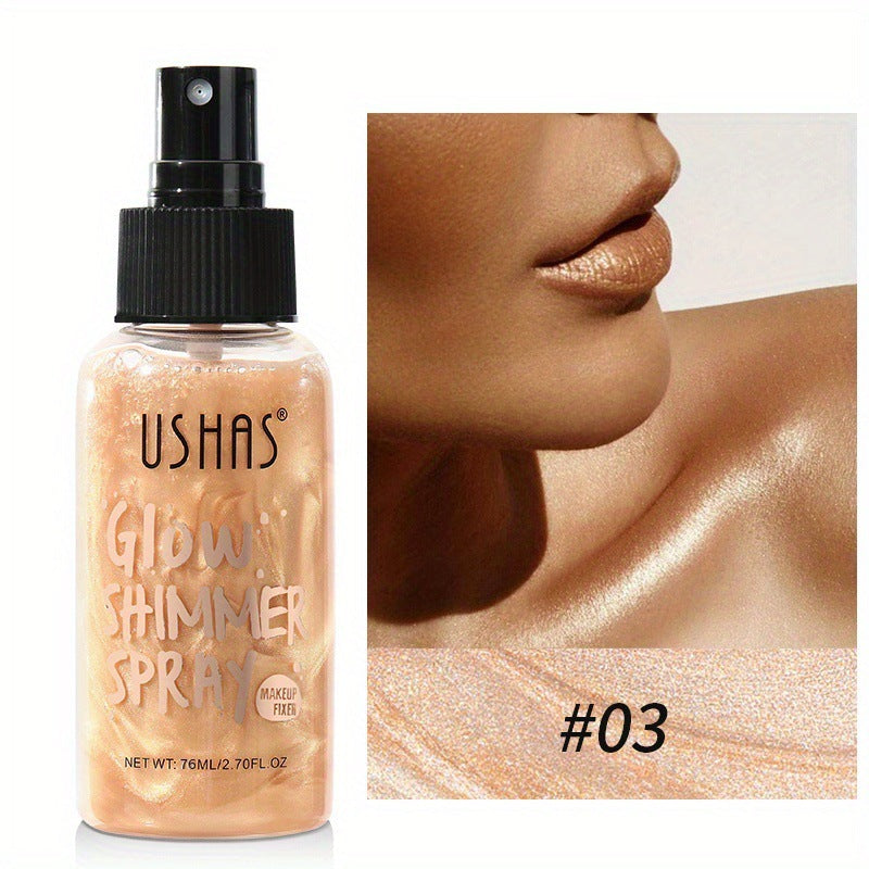 Intense Glow within Seconds. 
Face and Body Waterproof Foundation spray