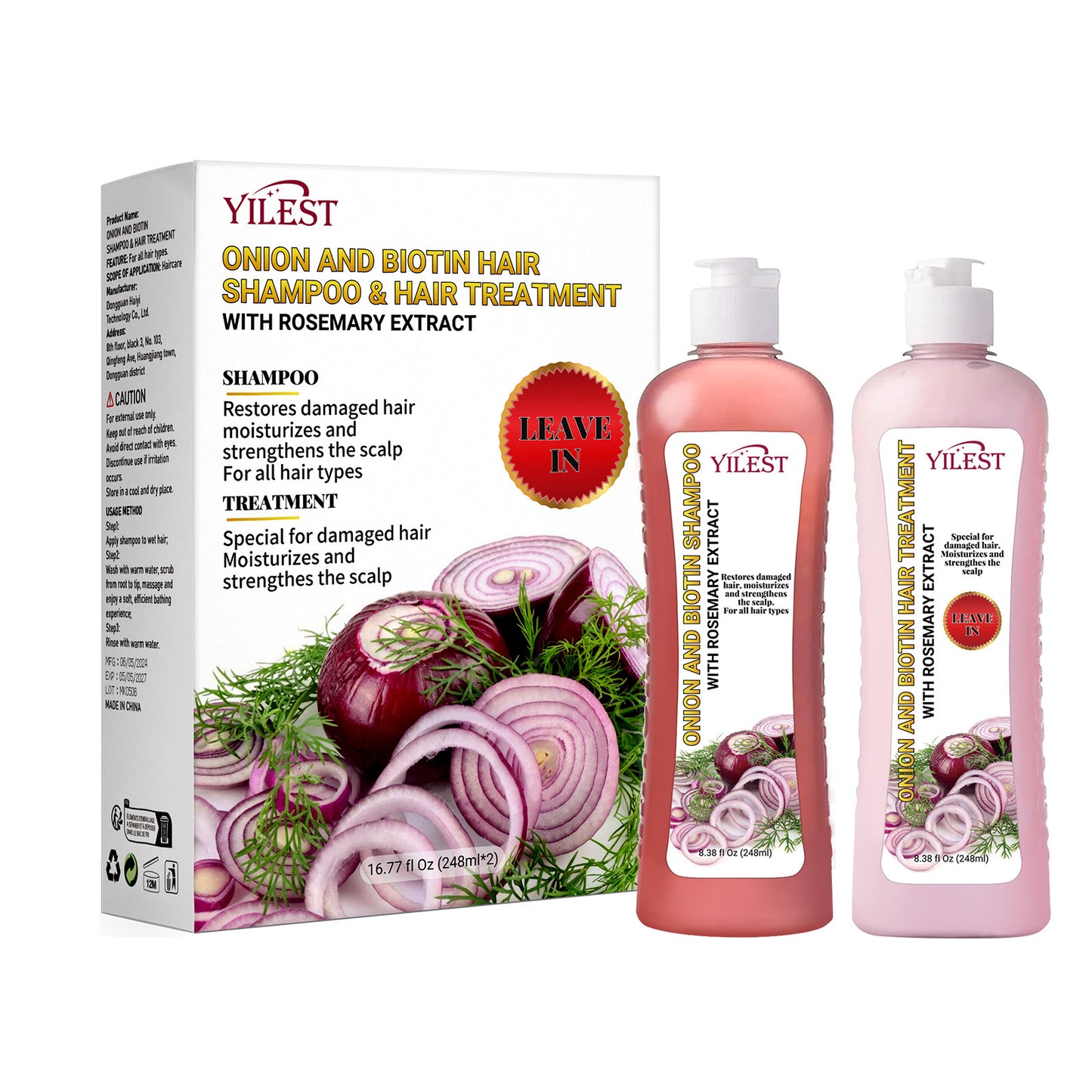 Onion Biotin Rosemary Shampoo Suit Nourish Hair Root Scalp Gloss Hair Care Cleaning