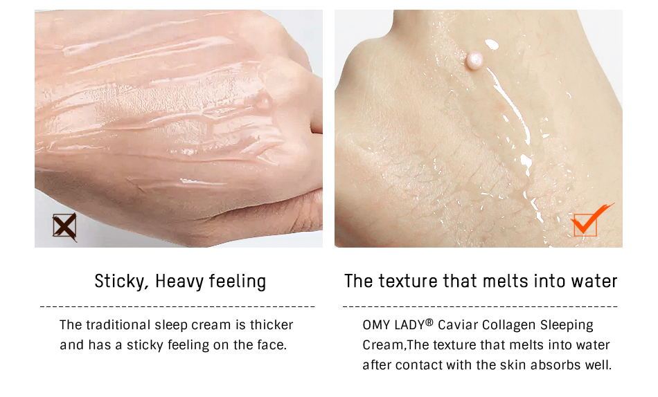 Caviar Collagen Sleep Cream Rich in Pure Minerals for skin revitalization