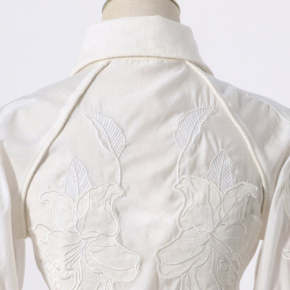 Lace embroidered shirt