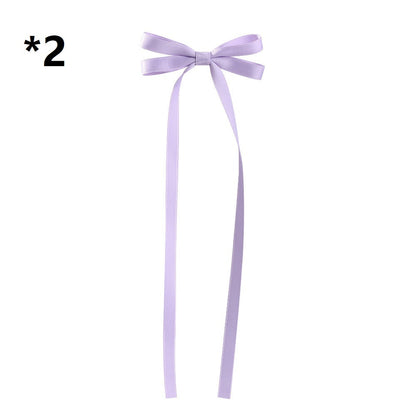 Bow Braided Hair Ribbon Tie-up Hair Tie Double Ponytail Duckbill Clip