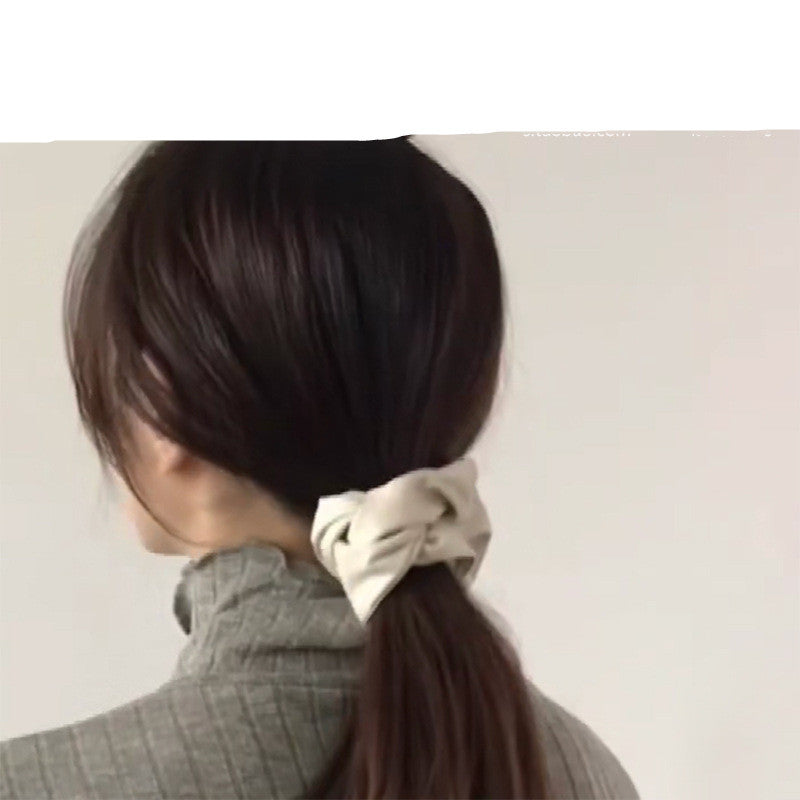 Elegant Temperament Pu Leather Large Intestine Hair Tie Hair Rope