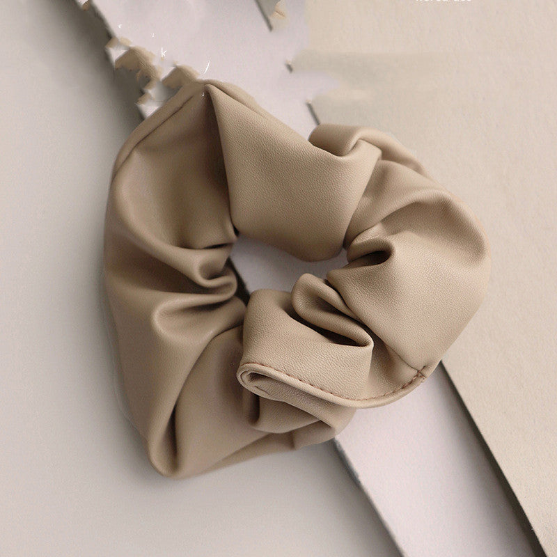 Elegant Temperament Pu Leather Large Intestine Hair Tie Hair Rope