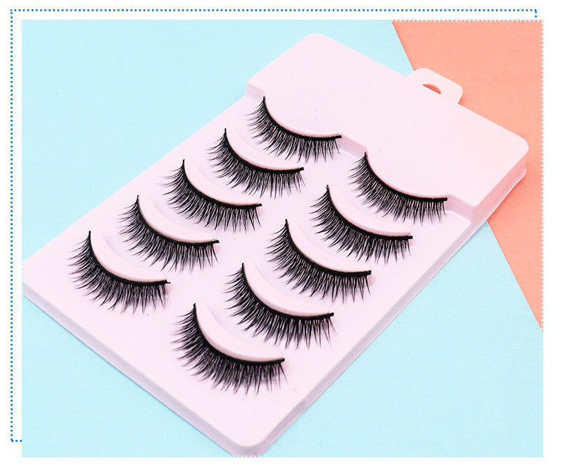 Natural Short Cross False Eyelashes Handmade Fake Eye Lashes