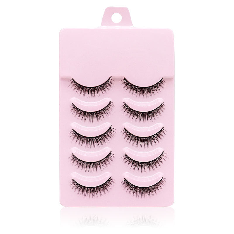 Natural Short Cross False Eyelashes Handmade Fake Eye Lashes