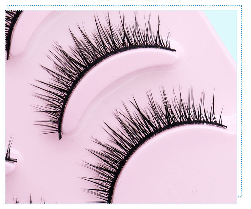 Natural Short Cross False Eyelashes Handmade Fake Eye Lashes