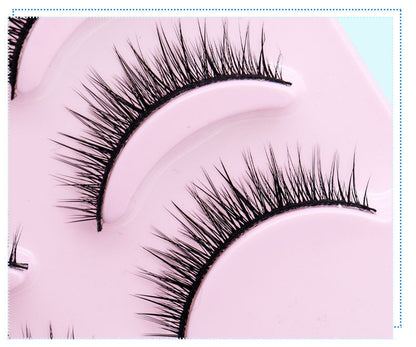 Natural Short Cross False Eyelashes Handmade Fake Eye Lashes