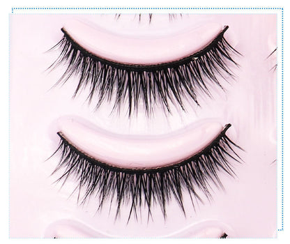 Natural Short Cross False Eyelashes Handmade Fake Eye Lashes