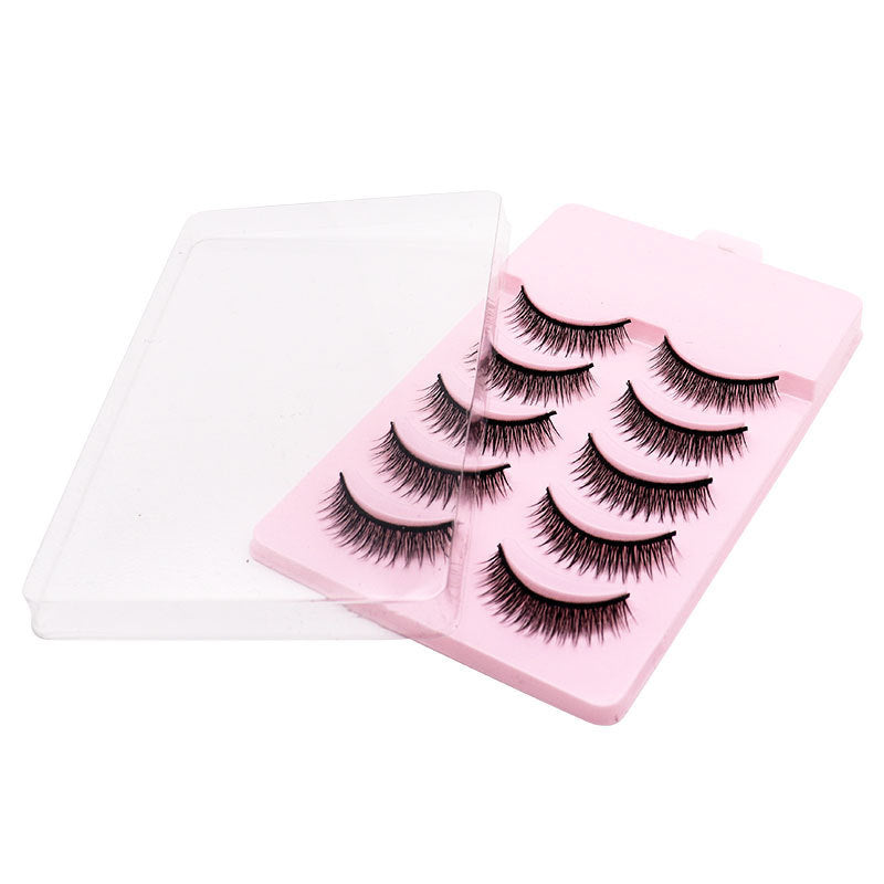 Natural Short Cross False Eyelashes Handmade Fake Eye Lashes