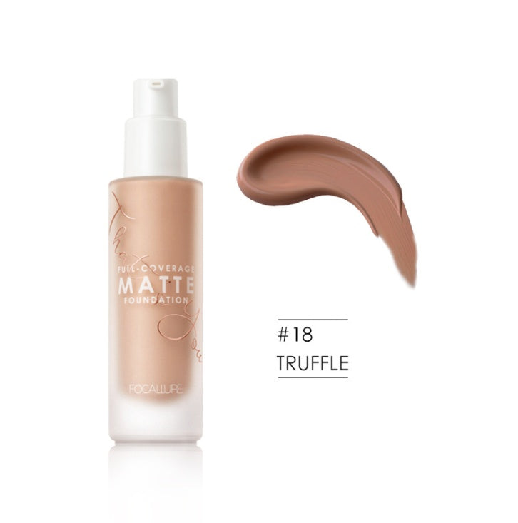 High-Coverage Concealer, Smooth, Velvety, Matte liquid foundation