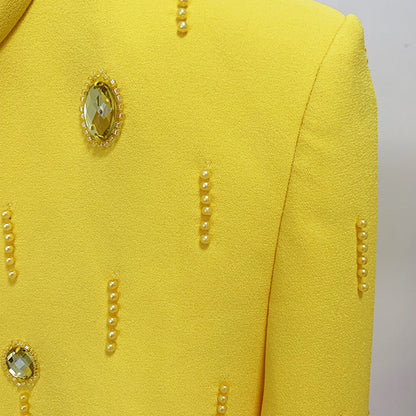 Beaded Short Top Skirt Suit