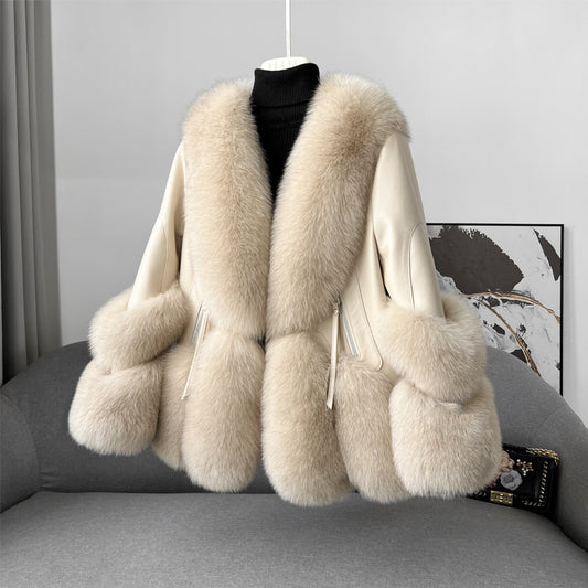 Women's Fur Coat A Young Down Jacket Thickened To Keep Warm