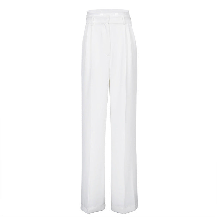 Commuter High Waist Loose Klein Casual Trousers