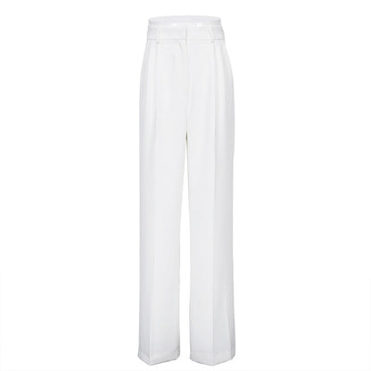 Commuter High Waist Loose Klein Casual Trousers