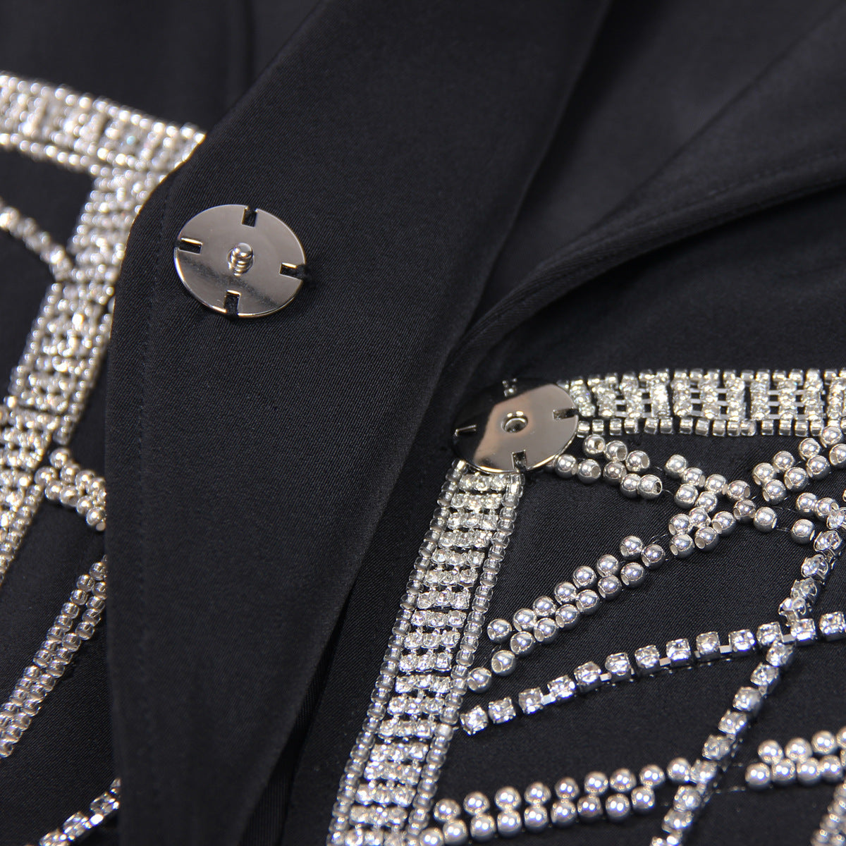 Beads Diamond Waist Slimming High-end Women's Suit Jacket