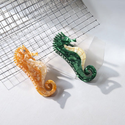 Hair Accessories Seahorse Head Acetate Clip Exquisite