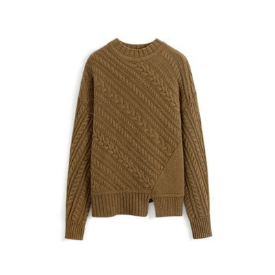 Cashmere thick sweater all-match loose sweater