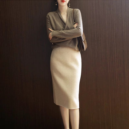 Women's Knit Two-piece Suit Skirt