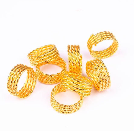 10 Pcs / Pack Different Gold Hair Braids