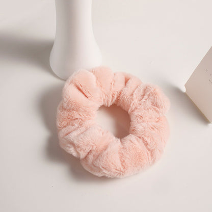 Girly cute plush large intestine hair tie hair rope