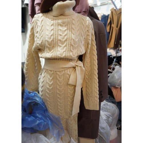 Turtleneck knitted bottoming sweater dress