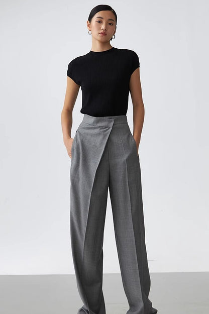 Straight-leg Suit Pants For Women