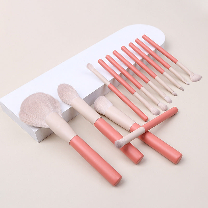 Set Of 12 Man-made Fiber Makeup Brushes