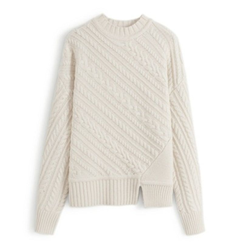 Cashmere thick sweater all-match loose sweater