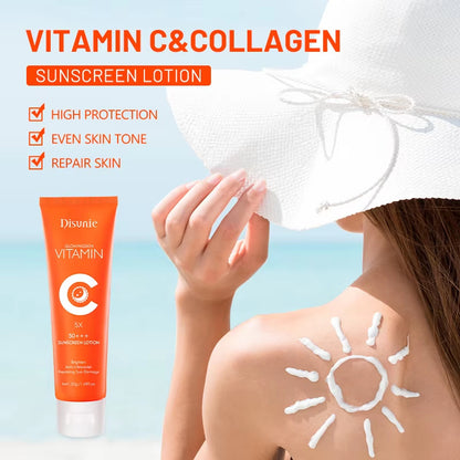 Sunscreen Cream Spf 50 & Vitamin C Collagen Moisturizer Brightening Lotion Korean Skin Care