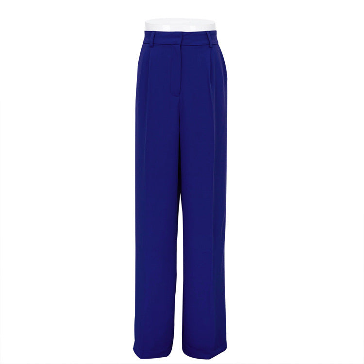 Commuter High Waist Loose Klein Casual Trousers