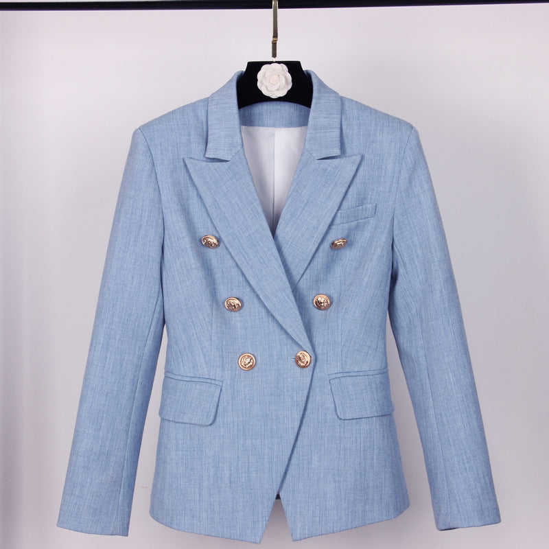 Button temperament women's blazer