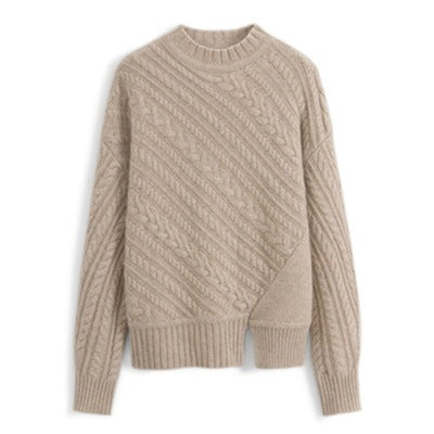 Cashmere thick sweater all-match loose sweater