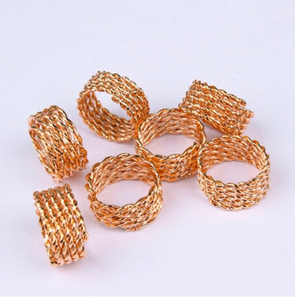 10 Pcs / Pack Different Gold Hair Braids