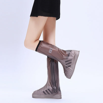 Waterproof shoe cover high tube rain boots