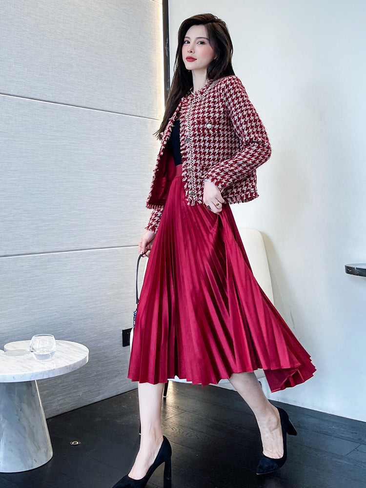 Small Wind Woolen Coat Skirt Two-piece Suit