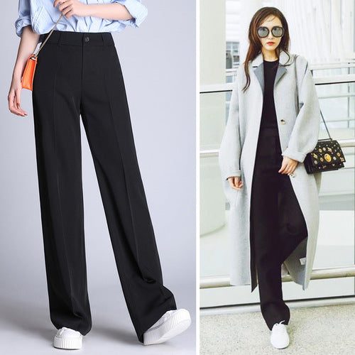 Wide-leg Casual Straight-leg Suit Trousers