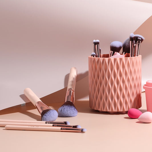 18 Makeup Brushes Suit Rotating Barrel