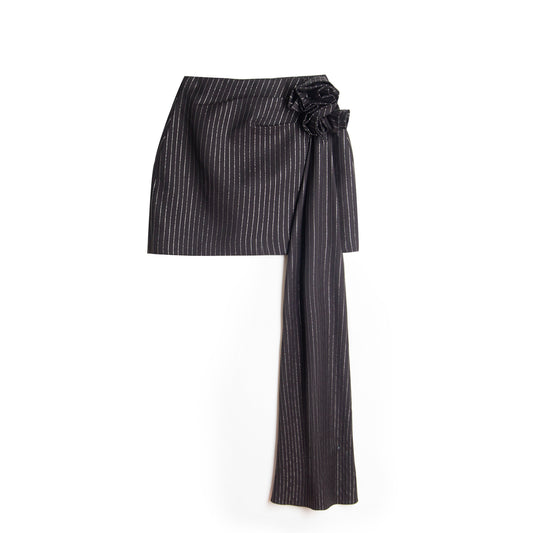 Heavy Panhua Rose Long Streamer Skirt