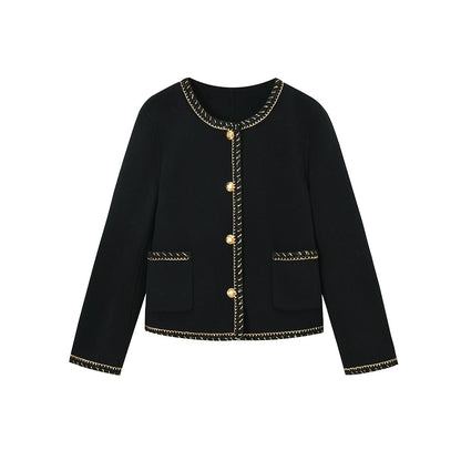 Woven Chain Classic Style Double-faced Woolen Goods Coat