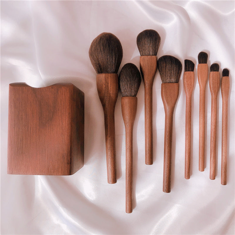 Wood Handle Makeup Brush Set Blush Brush Set Eye Eyeliner Powder Foundation Make Up Brushes Set